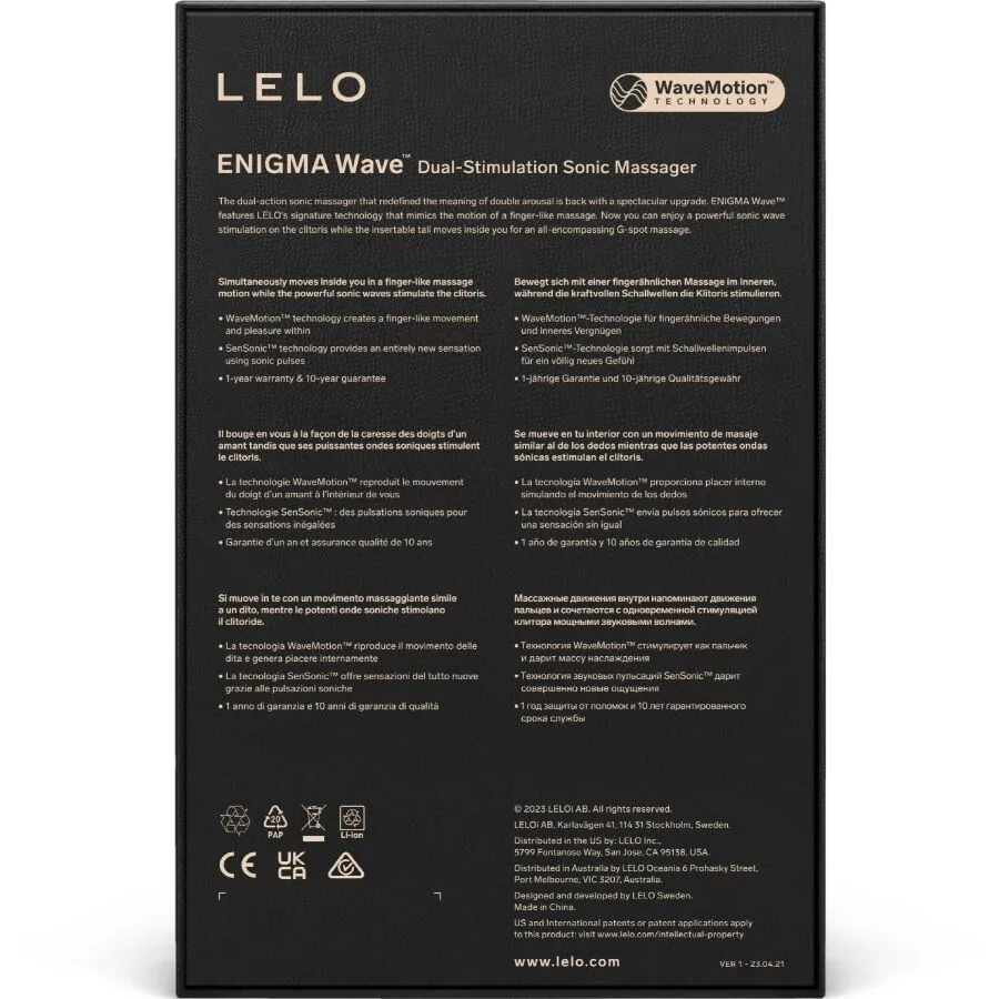 Vibrátor na bod G a klitoris LELO ENIGMA Wave, černý - obrázek 5