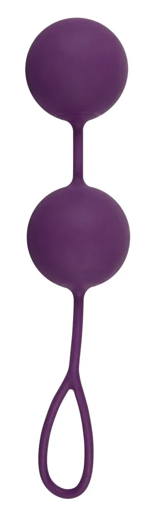 Venušiny kuličky Sweet Smile XXL Duo Balls se zátěží, silikon, fialové, 21,5 cm - obrázek 2