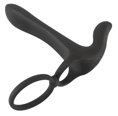 Vibrátor pro páry Black Velvets s dvojitým kroužkem, nabíjecí, voděodolný, černý - obrázek 3