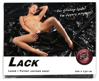 Vinylové prostěradlo Fetish Collection, 200 x 230 cm, černé