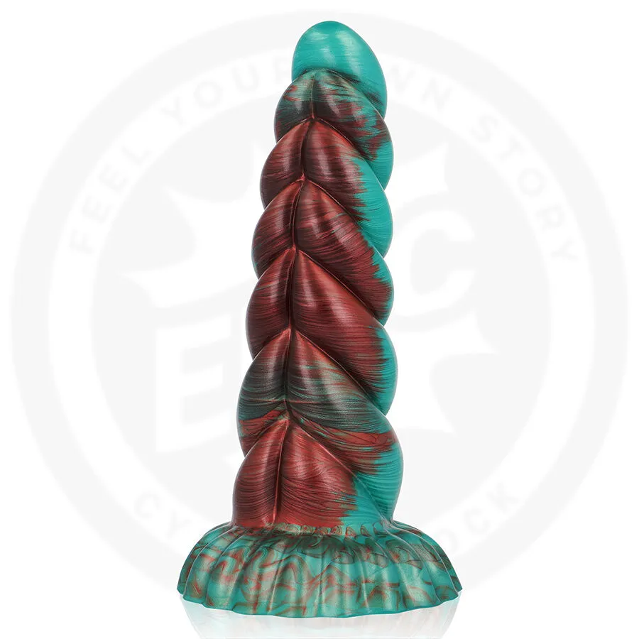 Silikonové dildo EPIC Zirion Aridfire, 20,6 cm, červenooranžové - obrázek 7