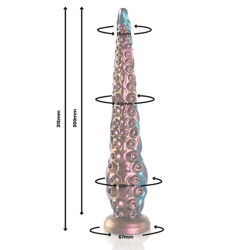 Silikonové dildo chapadlo EPIC Charybdis, velké, 31,5 cm, modré - obrázek 4