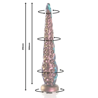 Silikonové dildo chapadlo EPIC Charybdis, velké, 31,5 cm, modré - obrázek 4