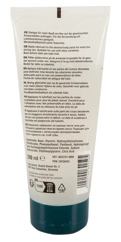 Anální lubrikační gel Just Glide Premium Anal s kyselinou hyaluronovou, 200 ml - obrázek 2