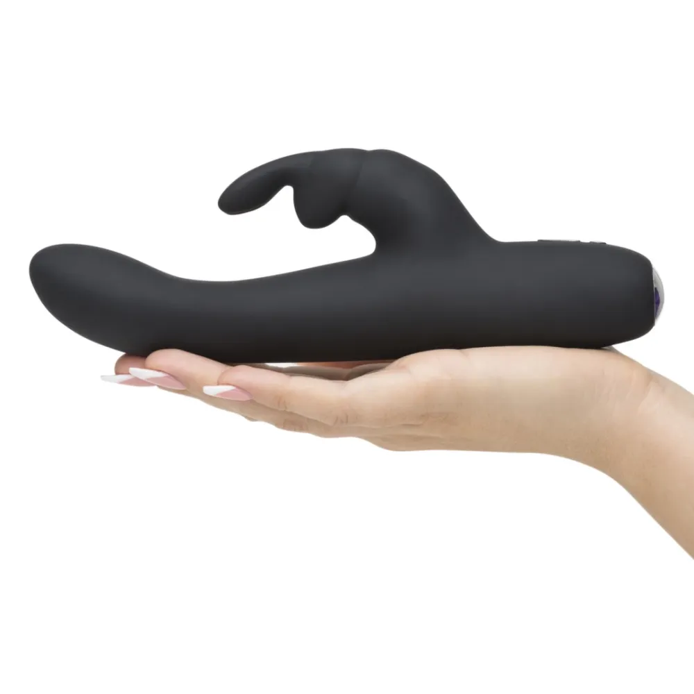 Rabbit vibrátor Fifty Shades of Grey Greedy Girl Slimline, nabíjecí, černý - obrázek 5