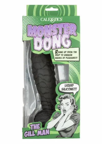 Fantasy dildo s přísavkou Monster Dong The Gill Man, 22 cm, zelené - obrázek 2