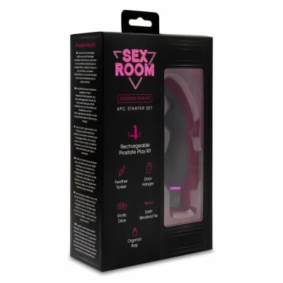 Erotická sada Dream Toys Sex Room Raunchy Kit s nabíjecím vibrátorem a doplňky