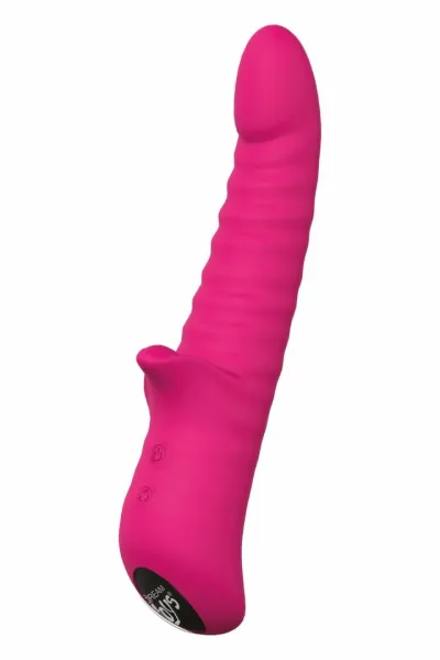 Rabbit vibrátor Dream Toys Essentials Honey Bear s rotací, nabíjecí, purpurový - obrázek 3