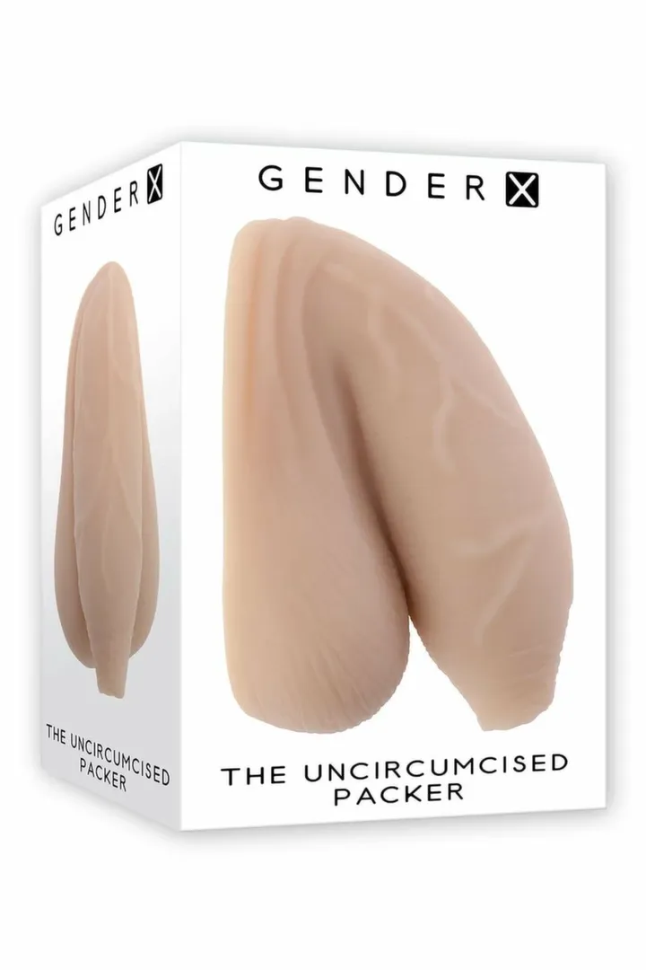 Packer Gender X The Uncircumcised, realistický penis do prádla, světlý, 11,6 cm