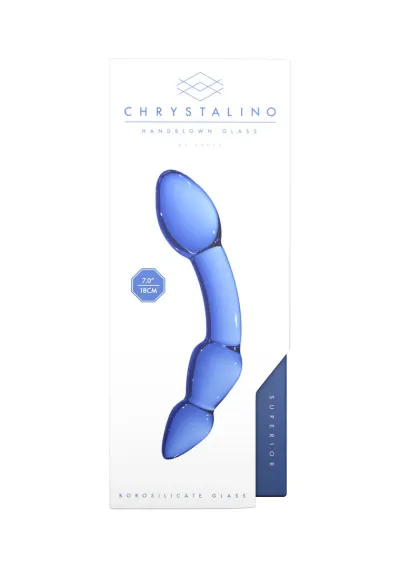 Skleněné dildo Shots Superior Glass, borosilikátové sklo, průhledné, 19 cm - obrázek 3