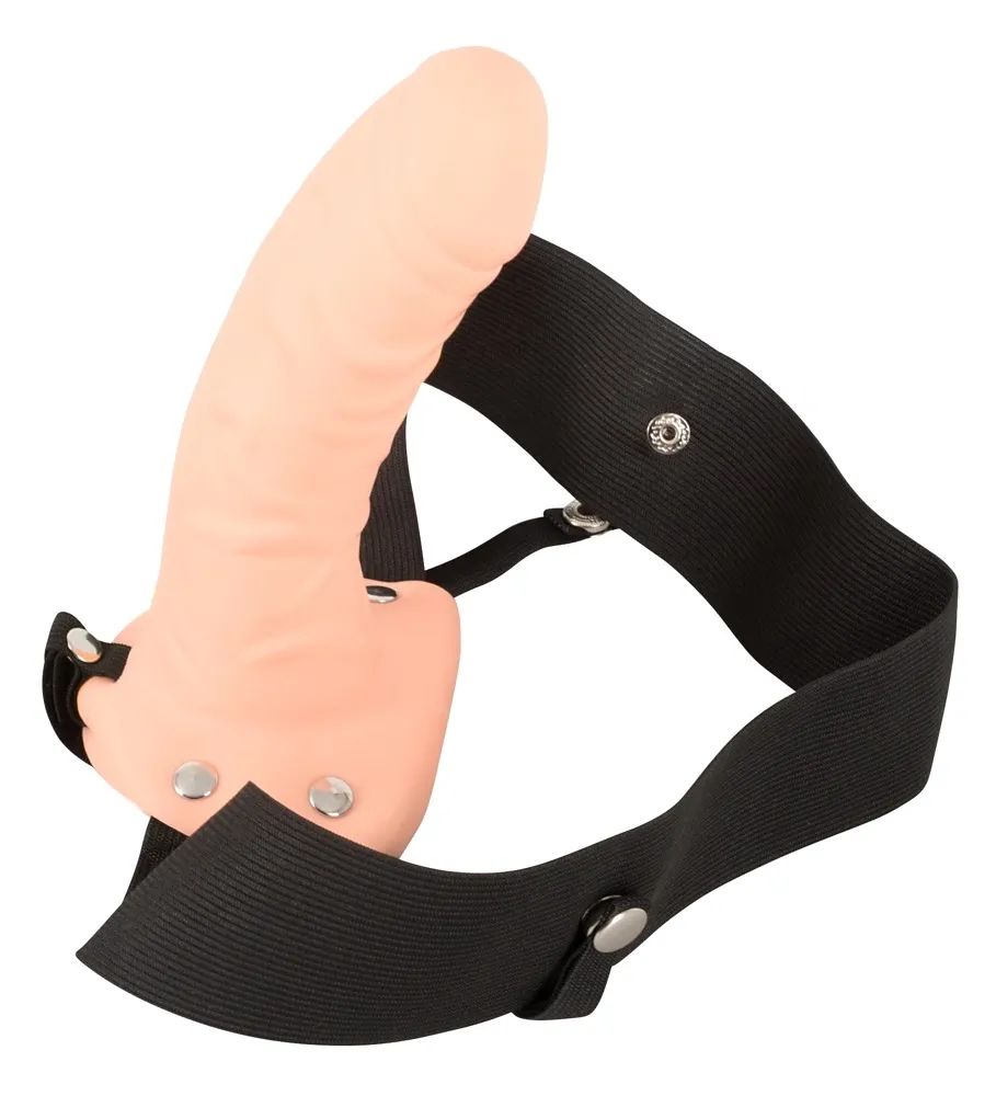 Dutý strap-on s nastavitelným postrojem Fetish Fantasy Series, 15 cm, tělový - obrázek 7