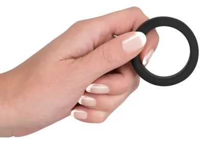 Silikonový erekční kroužek Black Velvets, Soft Touch, černý, 3,8 cm - obrázek 3