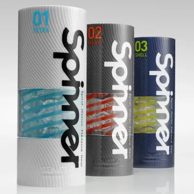 Masturbátor TENGA Spinner 03 Shell s rotační spirálou, tuhý - obrázek 5