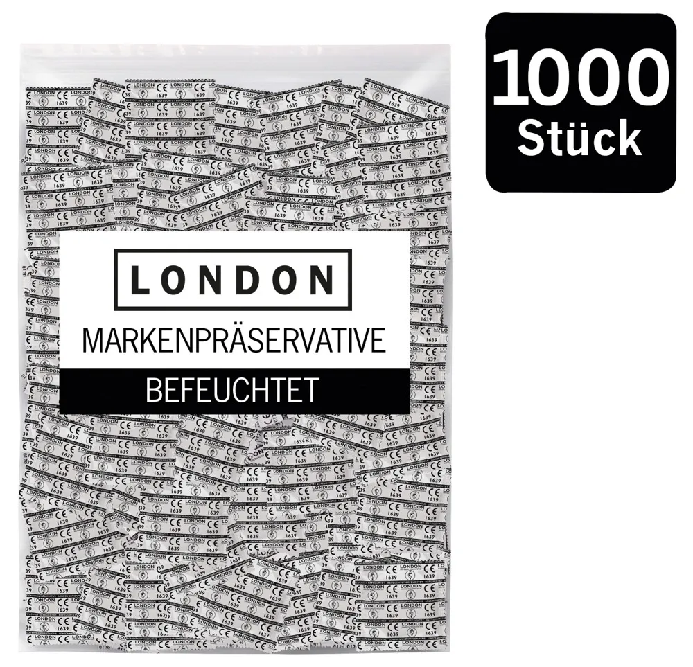 Kondomy London Classic Transparent se silikonovým lubrikantem, 1000 ks, 52 mm