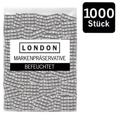 Kondomy London Classic Transparent se silikonovým lubrikantem, 1000 ks, 52 mm