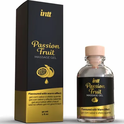 Hřejivý masážní gel INTT s příchutí maracuji, 30 ml - obrázek 2