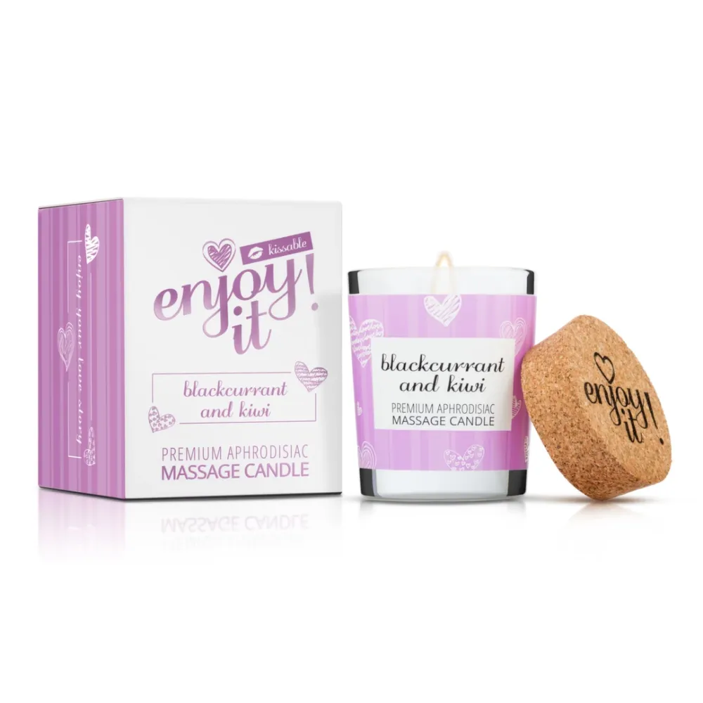 Masážní svíčka Magnetifico Intimate Candle s feromony, černý rybíz a kiwi, 70 ml - obrázek 2