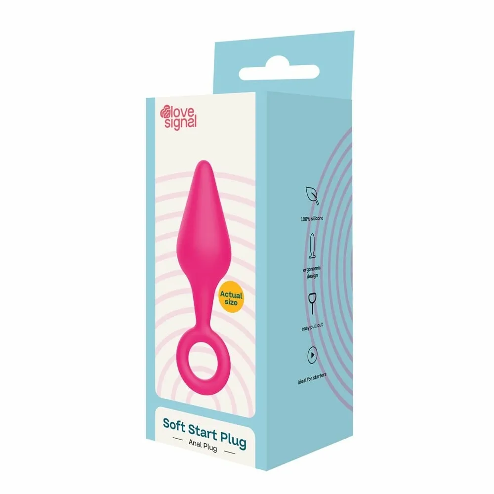Anální kolík Love Signal Soft Start pro začátečníky, silikon, 9 cm, černý