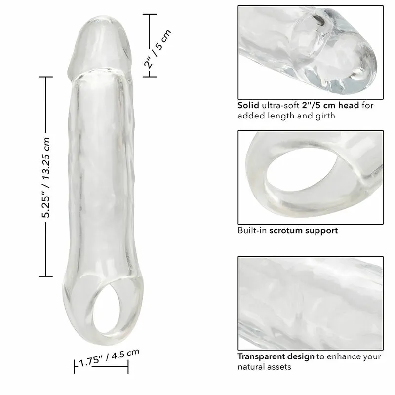 Návlek na penis CalExotics Performance Maxx Clear Extension, průhledný, 19 cm - obrázek 8