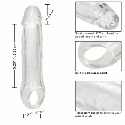 Návlek na penis CalExotics Performance Maxx Clear Extension, průhledný, 19 cm - obrázek 8