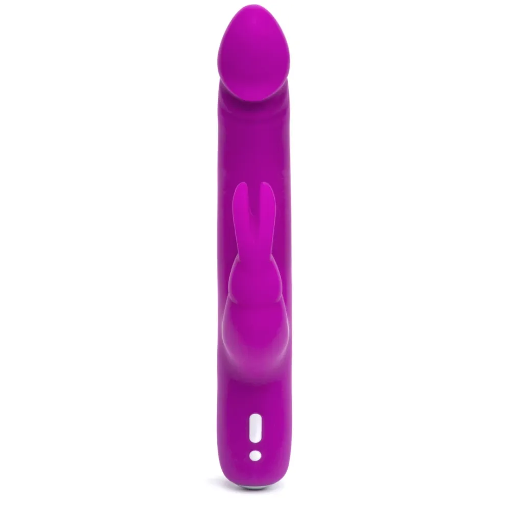 Rabbit vibrátor Happy Rabbit Realistic Slimline, nabíjecí, fialový - obrázek 3
