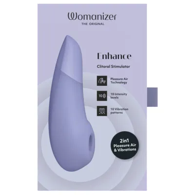 Tlakový stimulátor klitorisu s vibracemi Womanizer Enhance, lila - obrázek 17