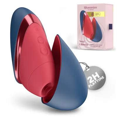 Tlakový stimulátor klitorisu Womanizer Next Liberty, modro-červený