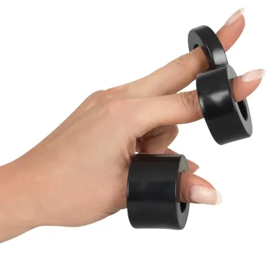 Sada natahovačů varlat Rebel Ball Stretching Kit, 3 kroužky, TPR, černá - obrázek 5