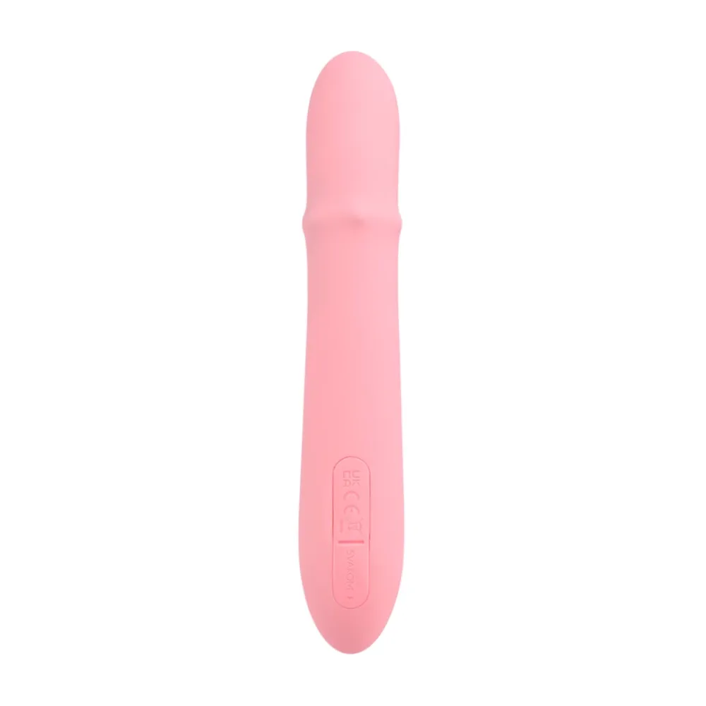 Rabbit vibrátor Svakom Mora Neo s přirážením a aplikací, růžový (Peach Pink) - obrázek 3
