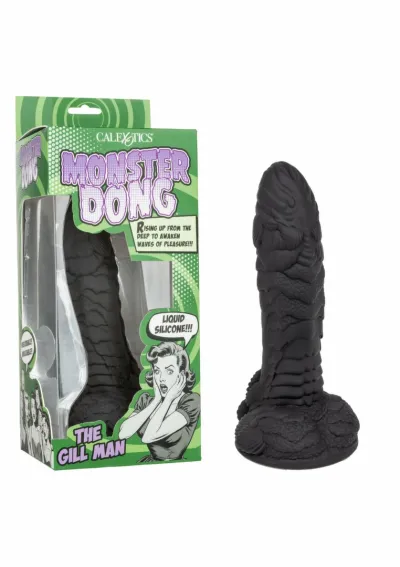 Fantasy dildo s přísavkou Monster Dong The Gill Man, 22 cm, zelené - obrázek 6