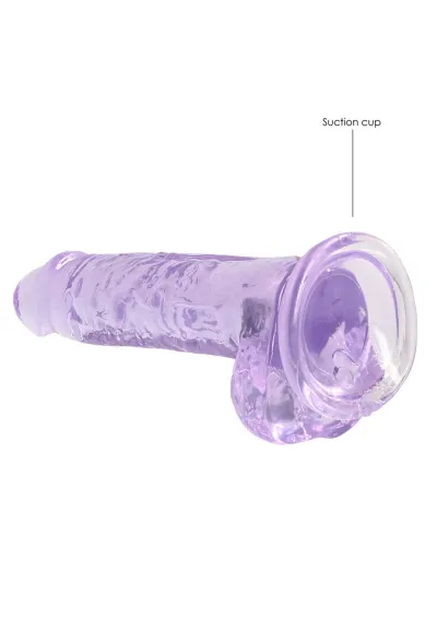 Realistické dildo s přísavkou RealRock Crystal Clear 7", průhledné, 19 cm - obrázek 10
