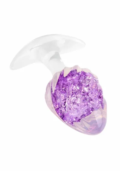 Silikonový anální kolík ToyJoy Crystal Plug Medium s krystalem, černý, 8,2 cm - obrázek 4
