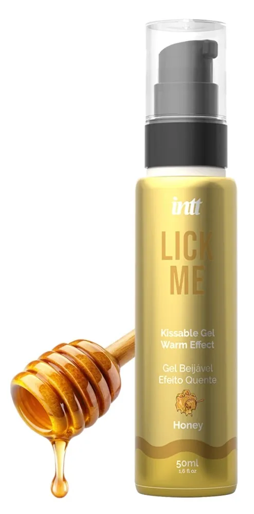 Jedlý hřejivý gel INTT Lick Me s medovou příchutí, 50 ml