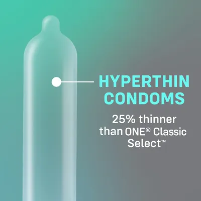 Ultratenké kondomy ONE Vanish Hyperthin, 53 mm, 12 ks - obrázek 3
