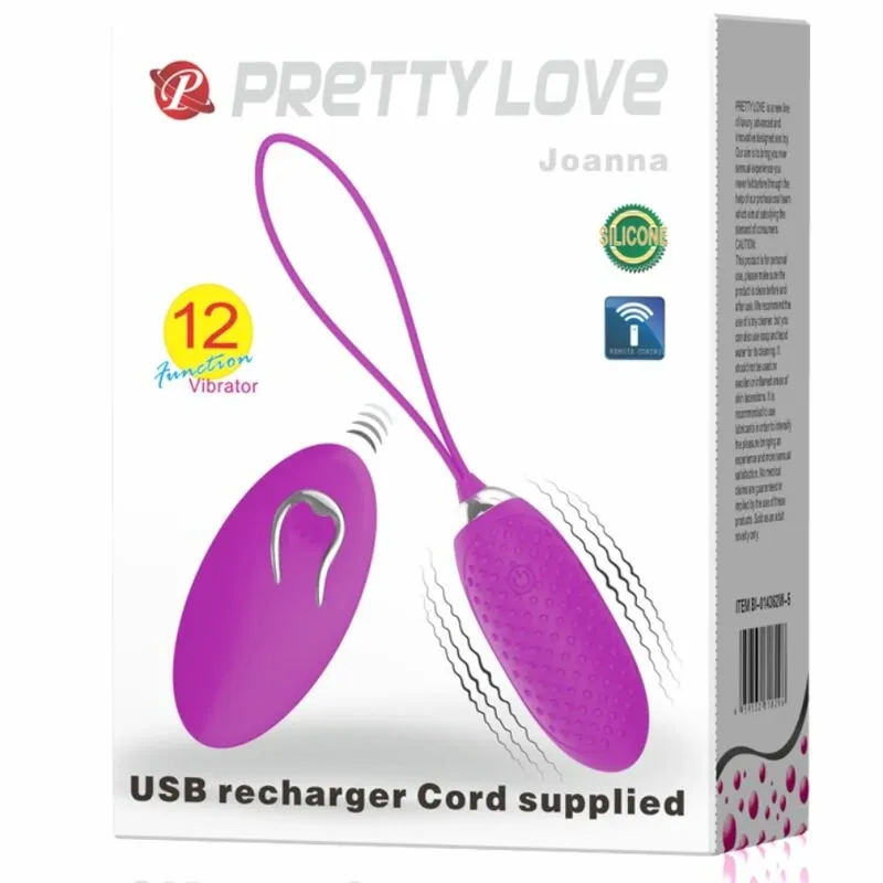 Vibrační vajíčko s dálkovým ovládáním Pretty Love Joanna, 12 režimů, růžové - obrázek 8