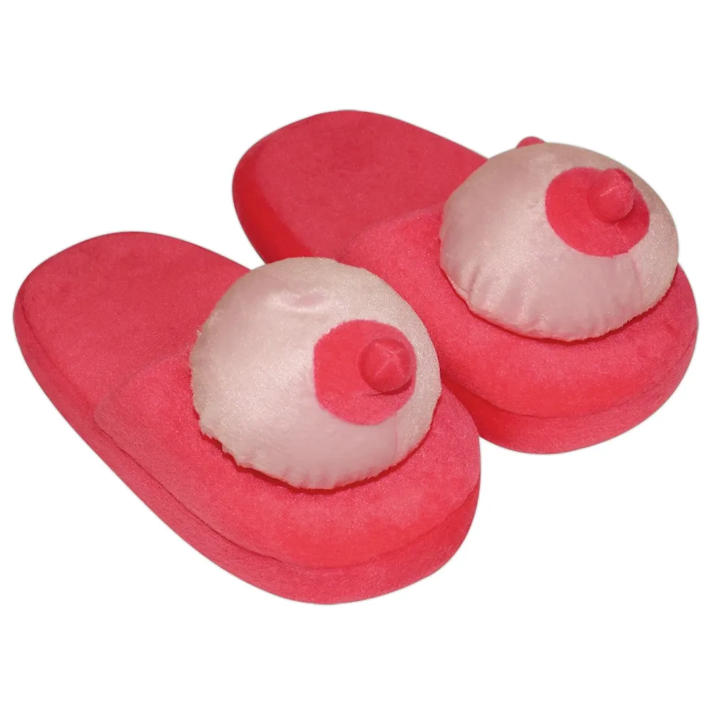 Plyšové pantofle You2Toys s vtipným 3D motivem, růžové, 42-45 - obrázek 6