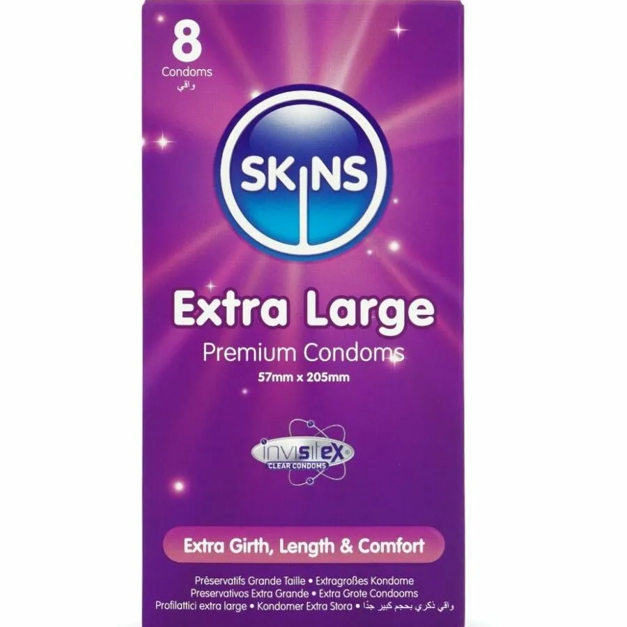 Skins Extra Large prémiové kondomy XL 8 ks
