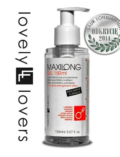 Intimní gel pro muže Lovely Lovers Maxilong s L-argininem, 150 ml