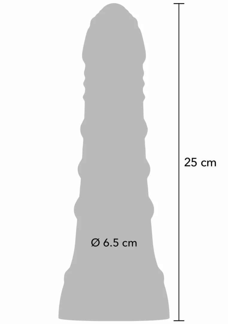 Velké dildo HIDDEN DESIRE INFERNO Big Boys, PVC, zahnuté, černé, 25,5 cm - obrázek 8
