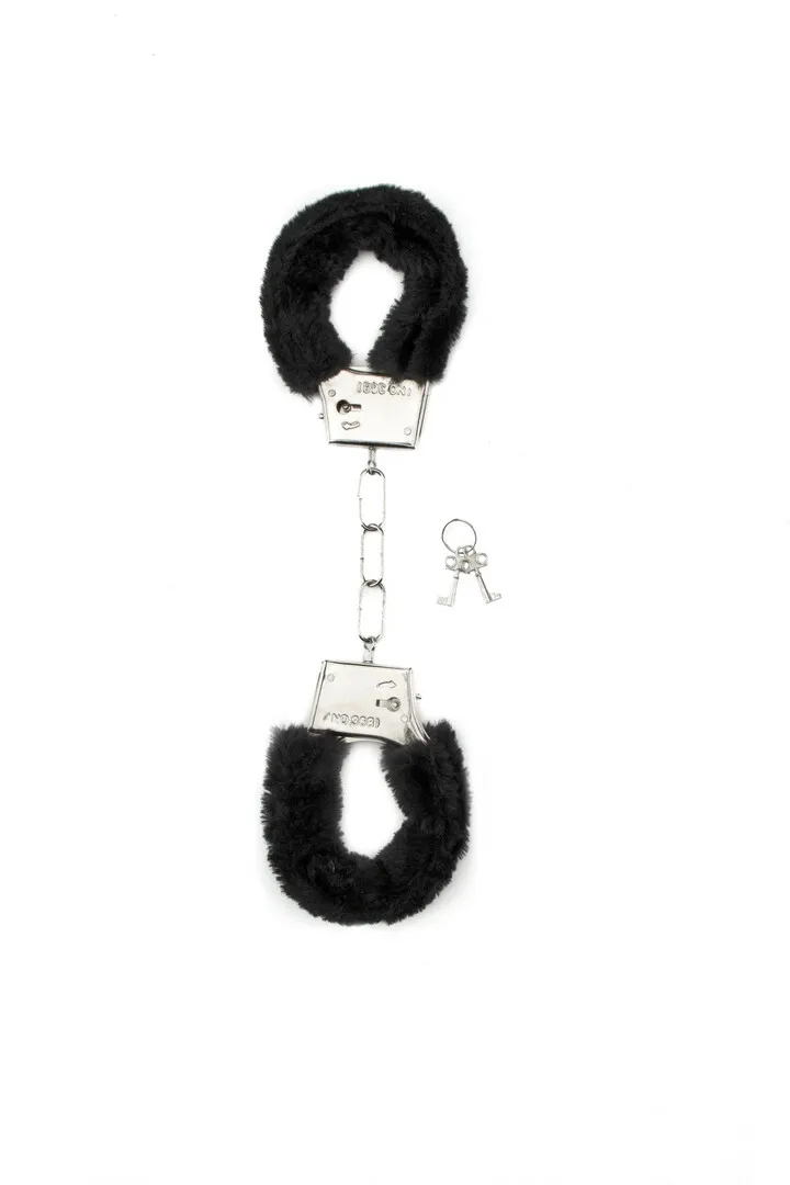 Kožešinová pouta Ouch! Furry Handcuffs, nastavitelná, růžová