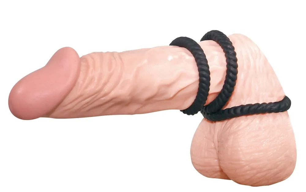 Sada erekčních kroužků You2Toys Lust, 3 velikosti, silikon, černá - obrázek 4