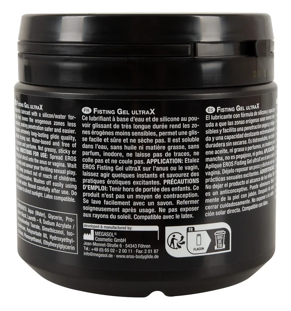 Hybridní lubrikační gel na fisting EROS UltraX, 500 ml - obrázek 4
