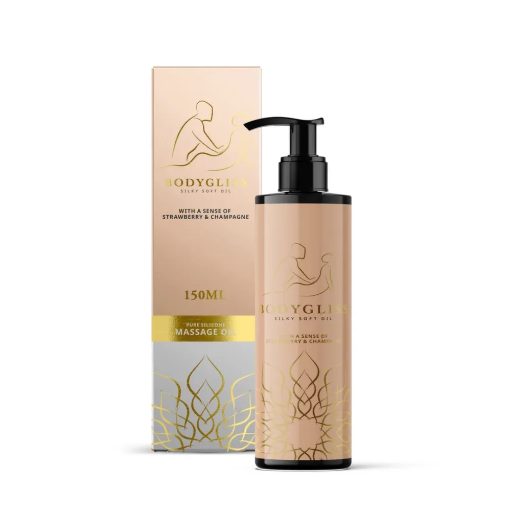 Masážní olej BodyGliss Silky Soft Strawberry & Champagne, 150 ml - obrázek 2