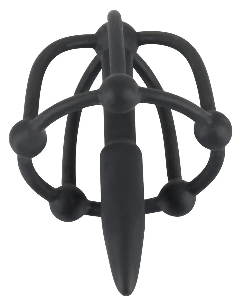 Silikonový dilatátor You2Toys s ohebnou klecí na žalud, černý, 5,7 cm - obrázek 4