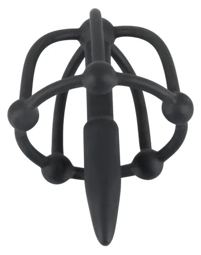Silikonový dilatátor You2Toys s ohebnou klecí na žalud, černý, 5,7 cm - obrázek 4