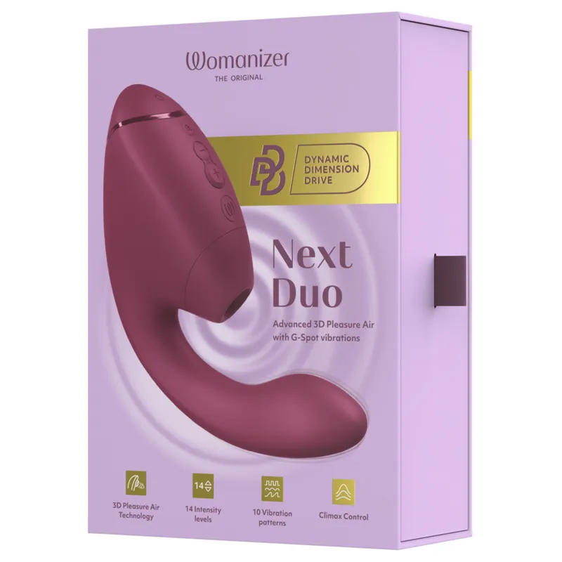 Rabbit vibrátor s tlakovým stimulátorem klitorisu Womanizer Duo Next, tmavě růžový - obrázek 16