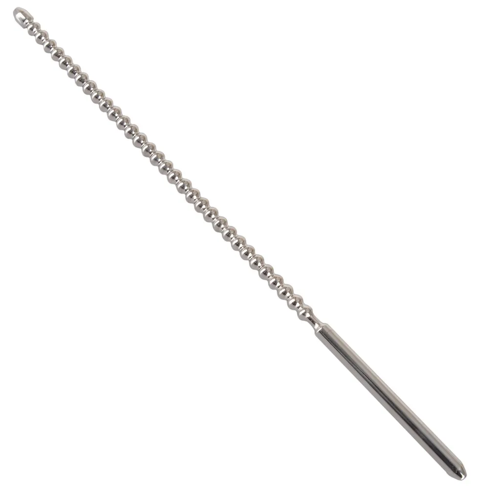 Dilatátor do močové trubice Mystim Dip Stick Ripped, nerezová ocel, 6 mm, 24 cm - obrázek 2