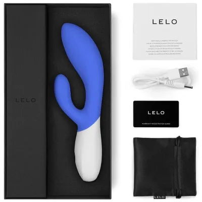 Rabbit vibrátor LELO INA Wave 2 s technologií WaveMotion, světle modrý - obrázek 3