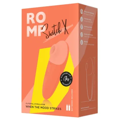 Stimulátor klitorisu ROMP Switch X, 6 úrovní, oranžový - obrázek 4