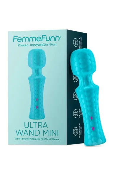 Masážní hlavice FemmeFunn Ultra Wand Mini, 10 režimů, vodotěsná, tyrkysová - obrázek 5
